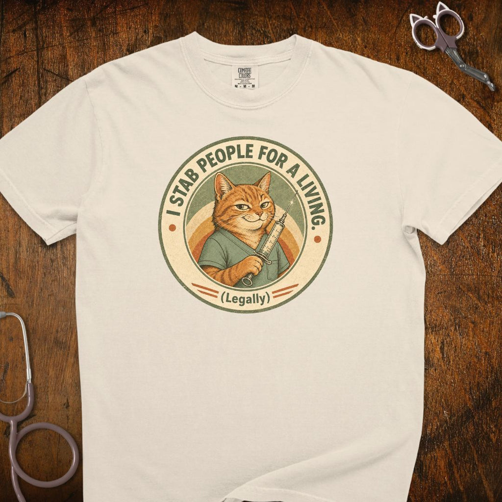 I Stab People For A Living Cat T-Shirt