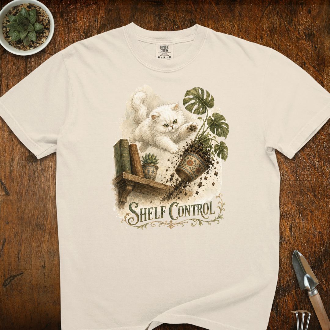 Shelf Control Cat T-Shirt