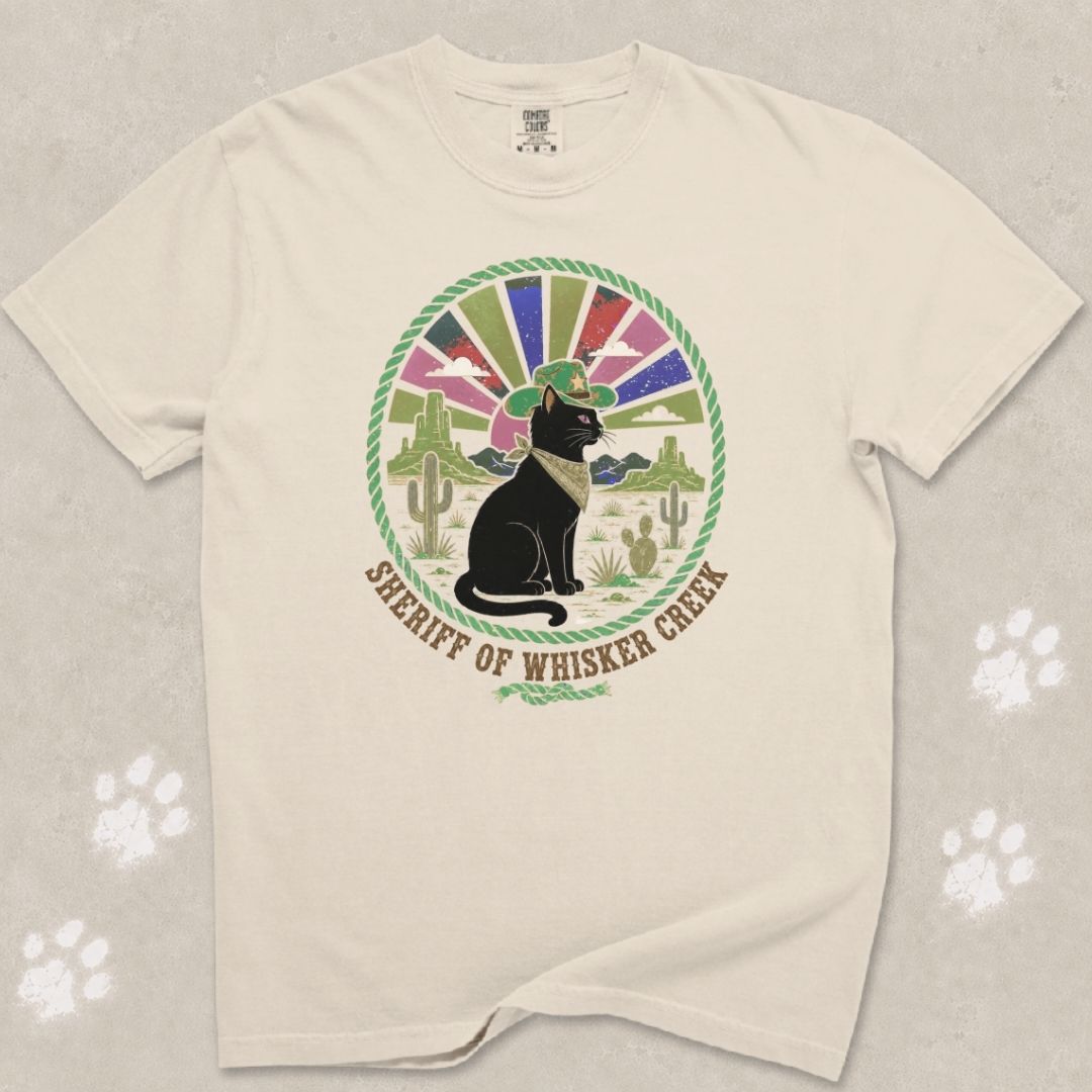 Sheriff Of Whisker Creek Cat T-shirt