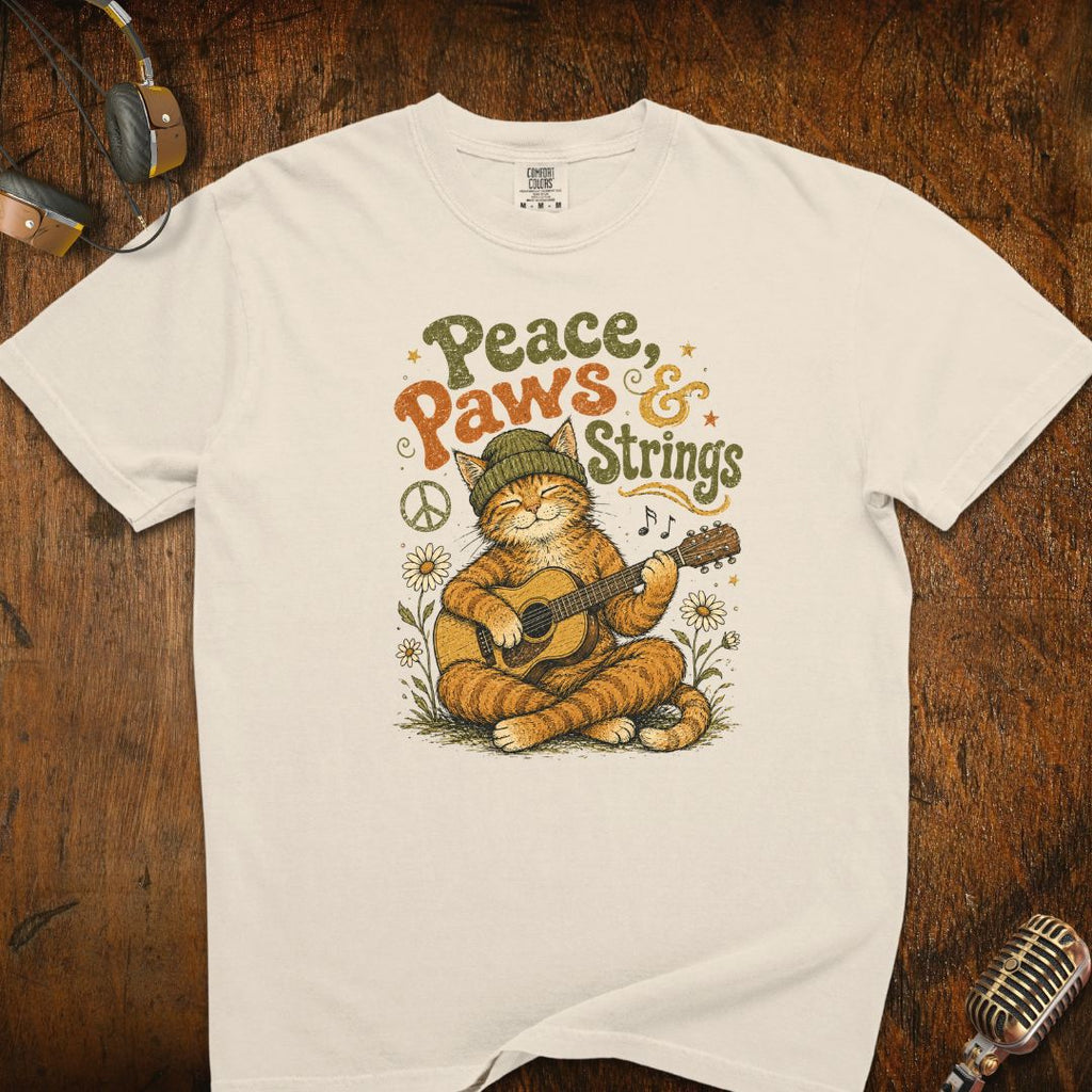 Peace Paws & Strings Cat T-Shirt