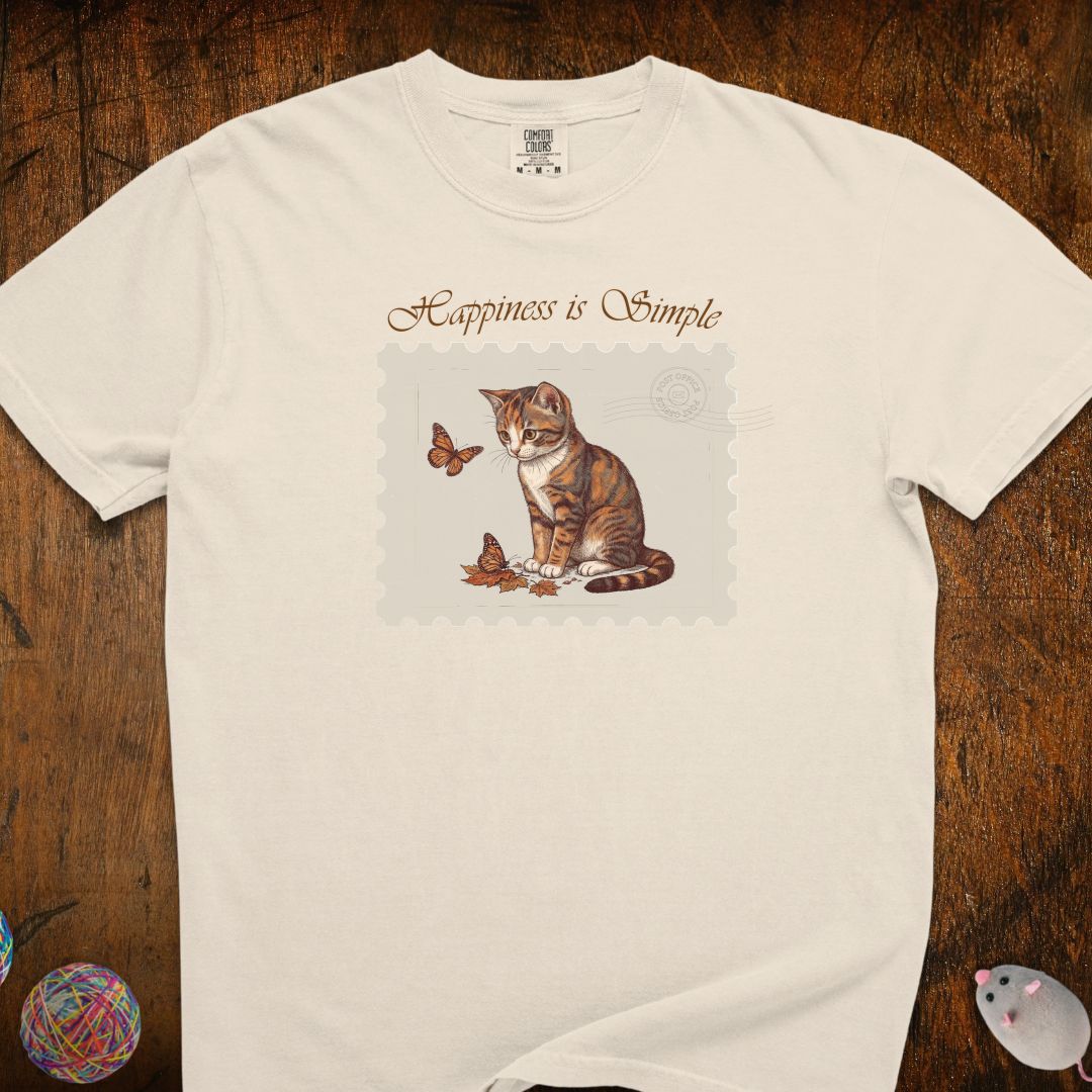 Happiness Is Simple Cat T-Shirt