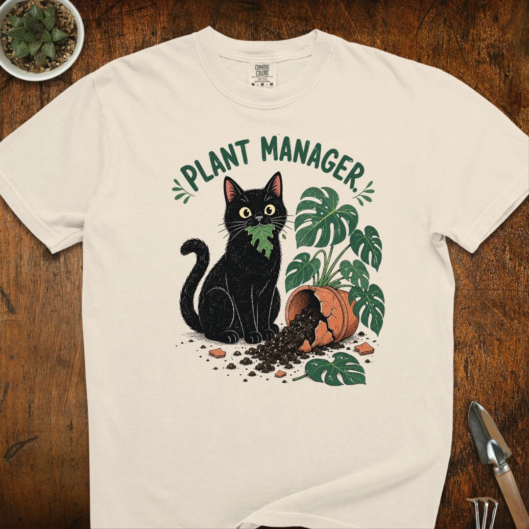 Plant Manager Cat T-Shirt