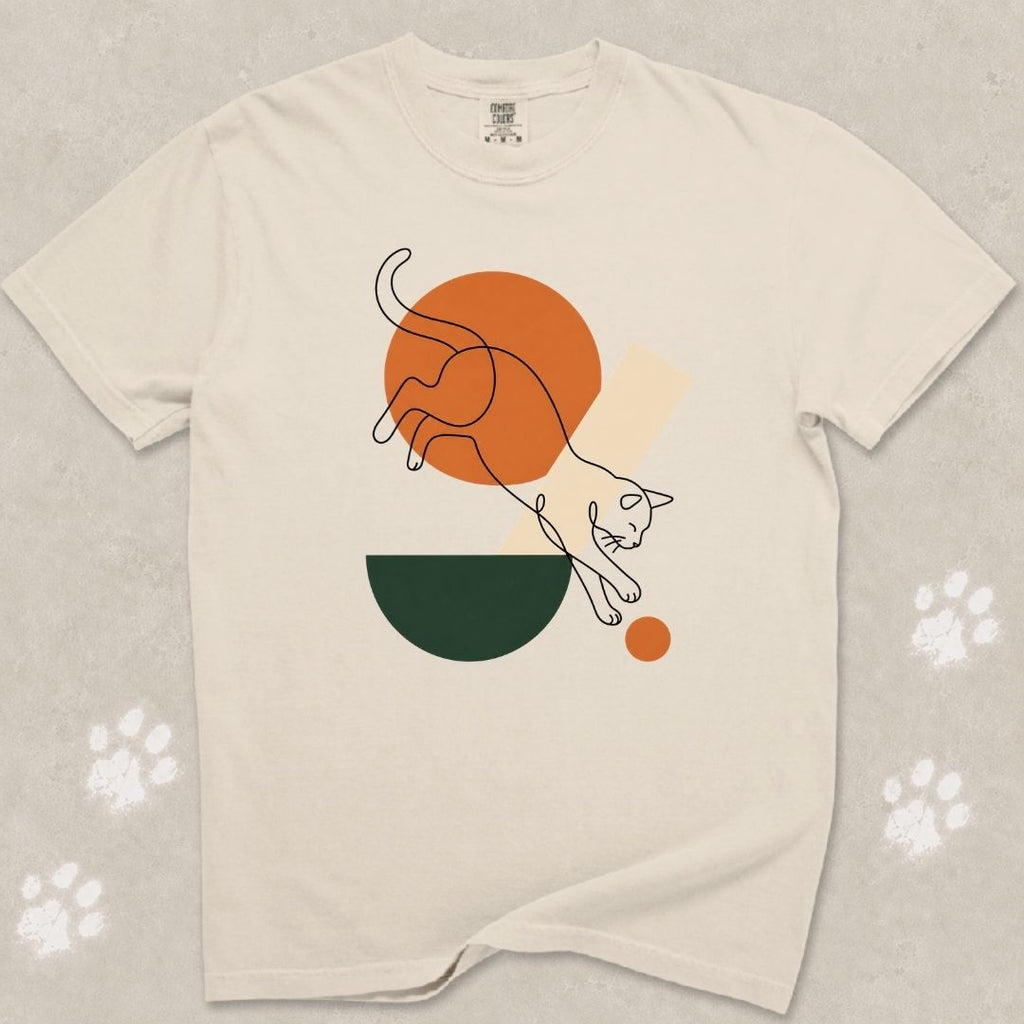 Playful Pounce Cat Silhouette T-Shirt