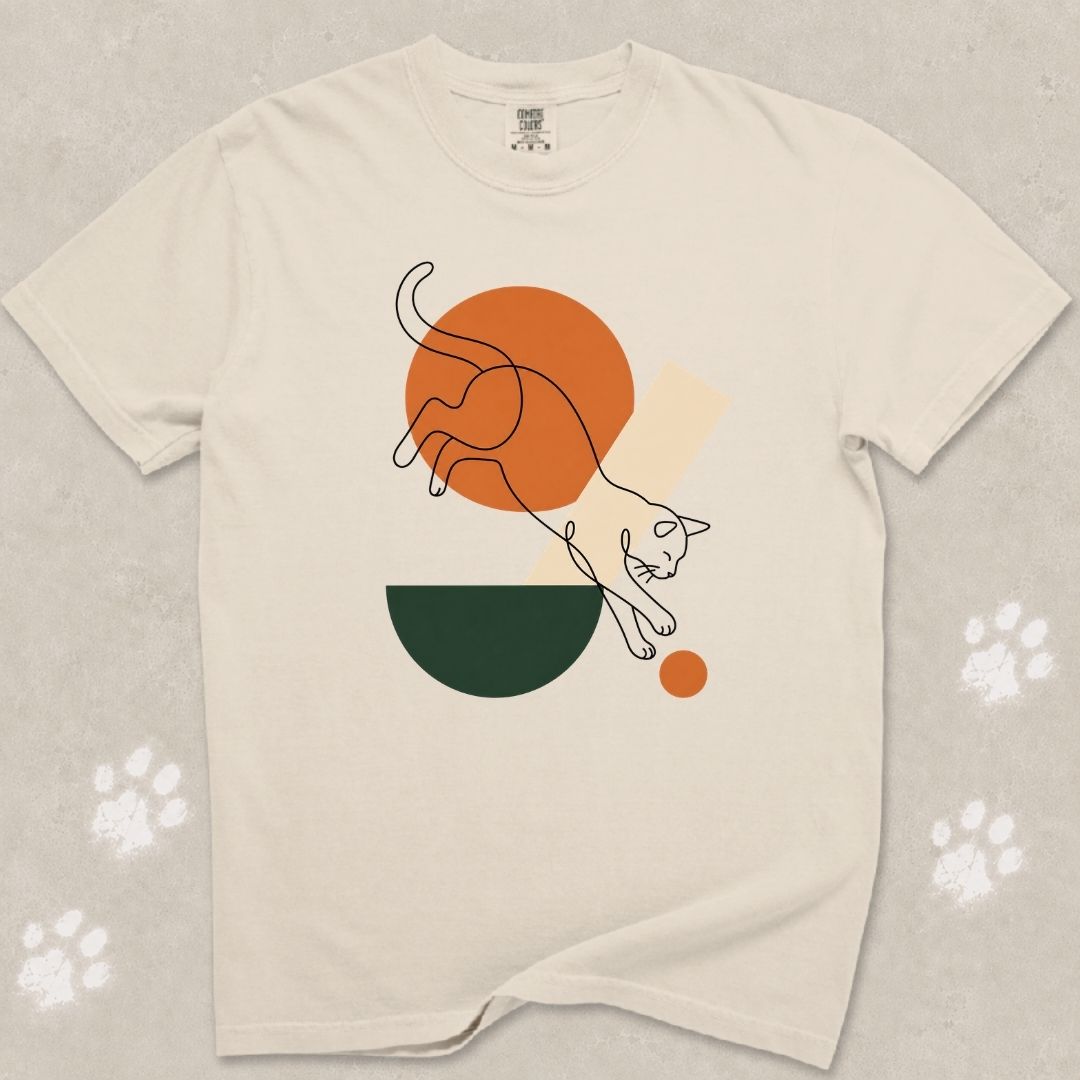 Playful Pounce Cat Silhouette T-Shirt