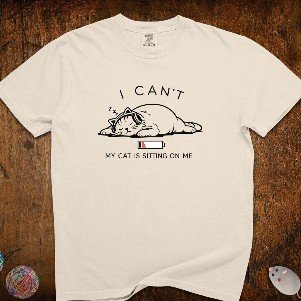I Can't, My Cat Is Sitting On Me T-Shirt