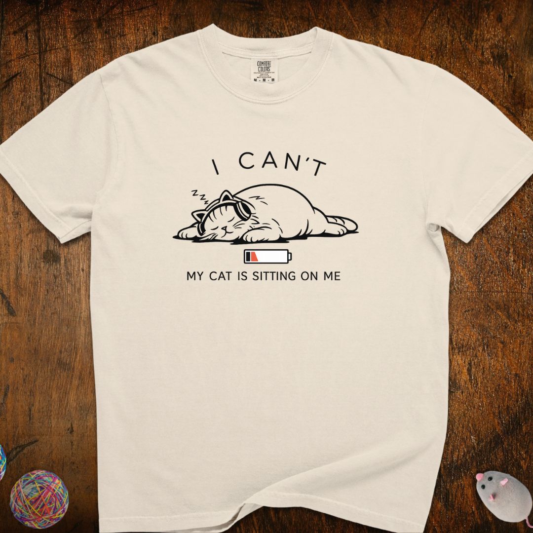 I Can't, My Cat Is Sitting On Me T-Shirt
