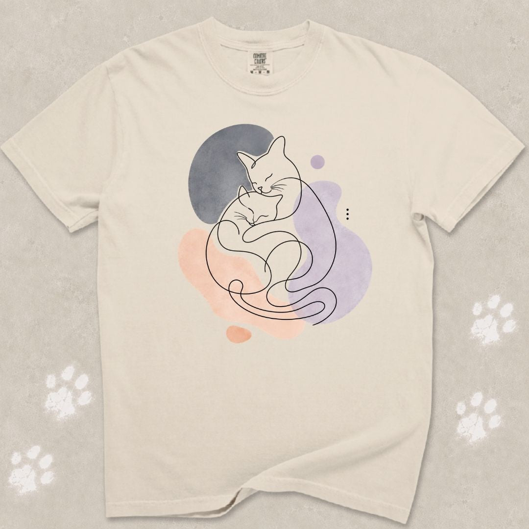 Mother Love Cat Silhouette T-Shirt