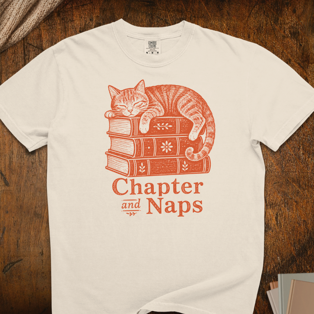 Chapters And Naps Cat T-Shirt