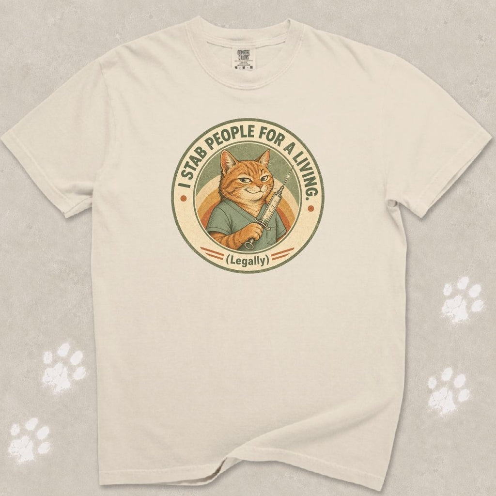 I Stab People For A Living Cat T-Shirt