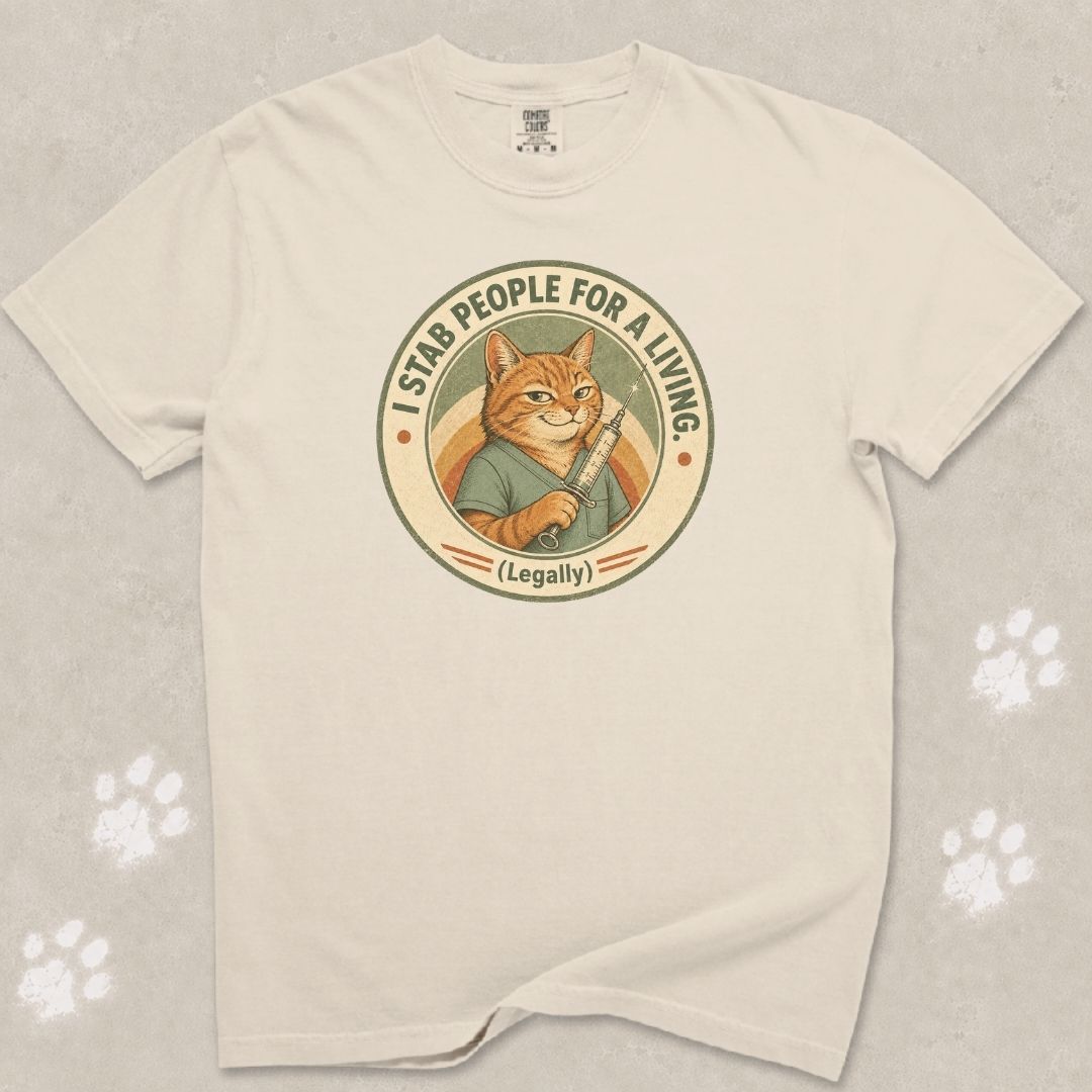 I Stab People For A Living Cat T-Shirt