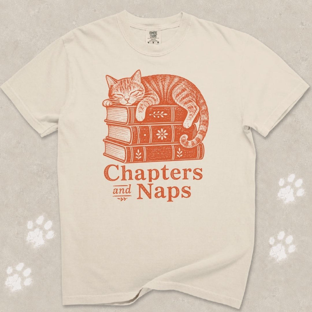Chapters And Naps Cat T-Shirt