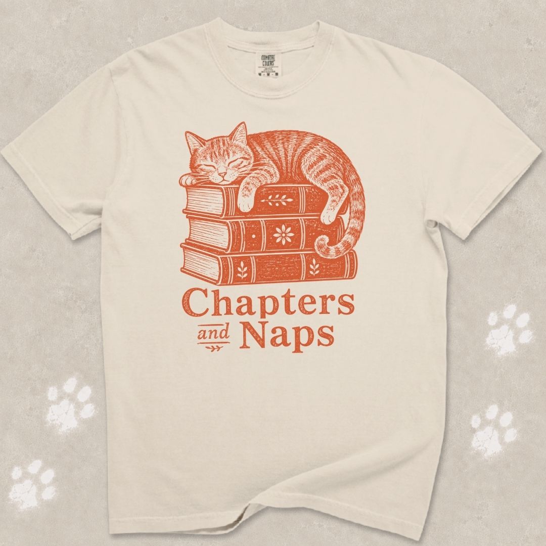 Chapters And Naps Cat T-Shirt