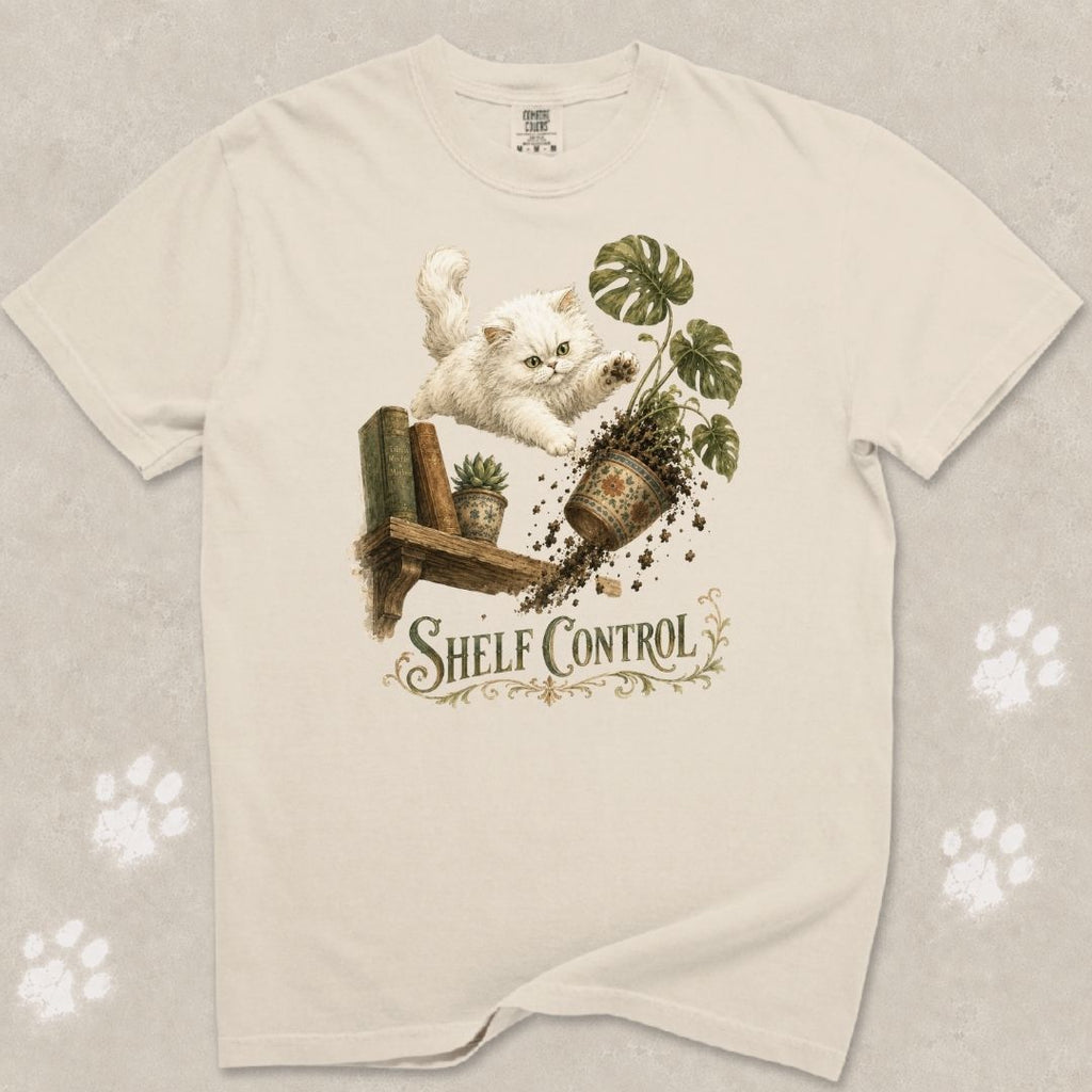 Shelf Control Cat T-Shirt