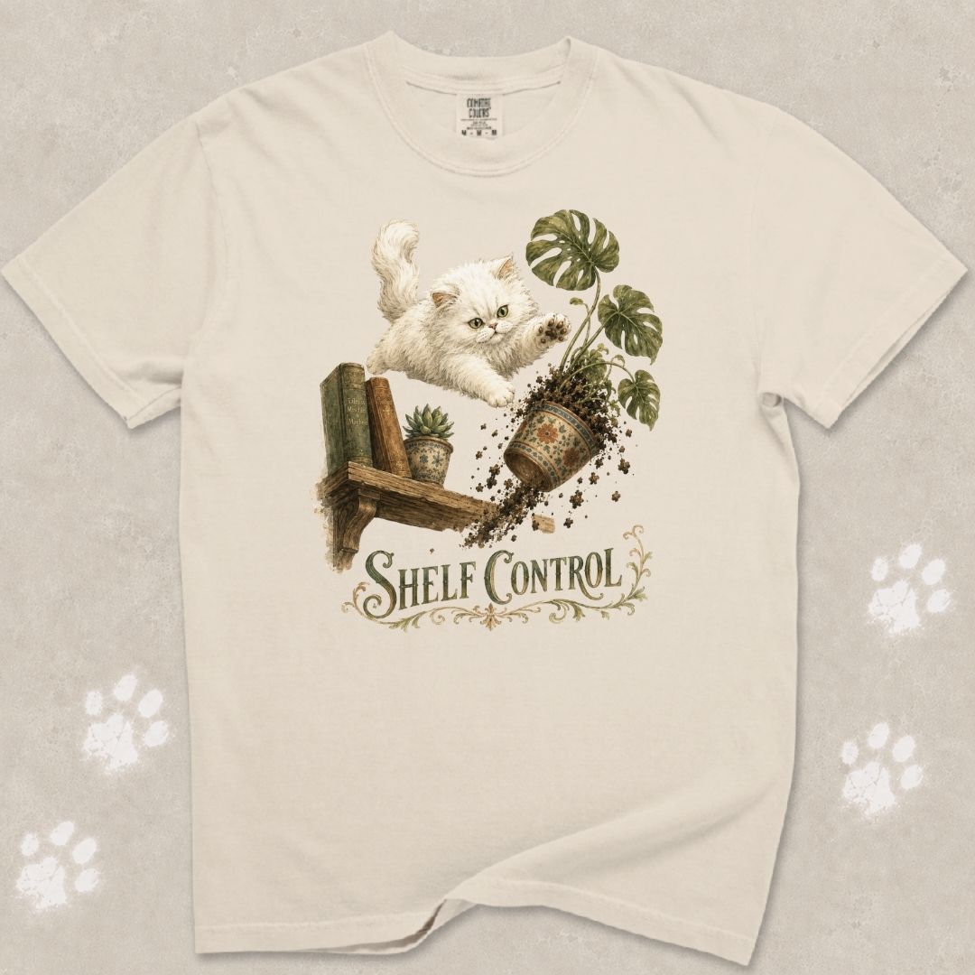 Shelf Control Cat T-Shirt