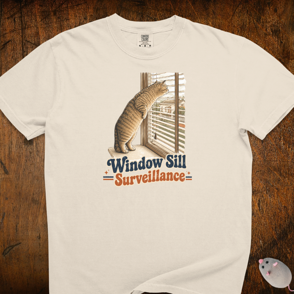 Window Sill Surveillance Cat T-Shirt