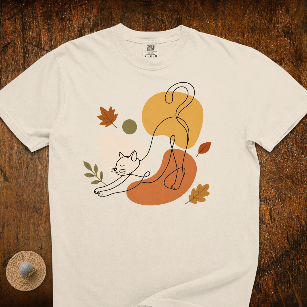 Autumn Stretch Cat T-Shirt