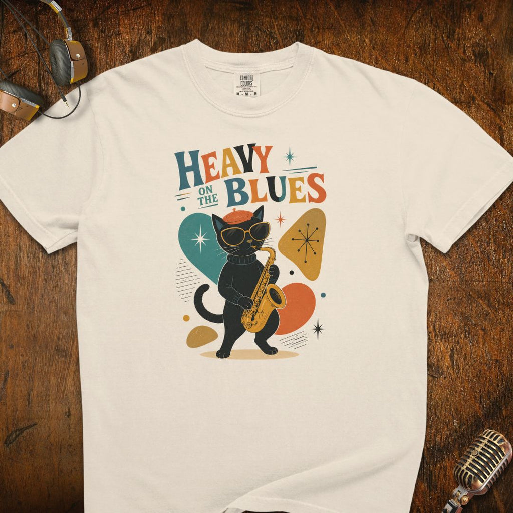Heavy On The Blues Cat T-Shirt