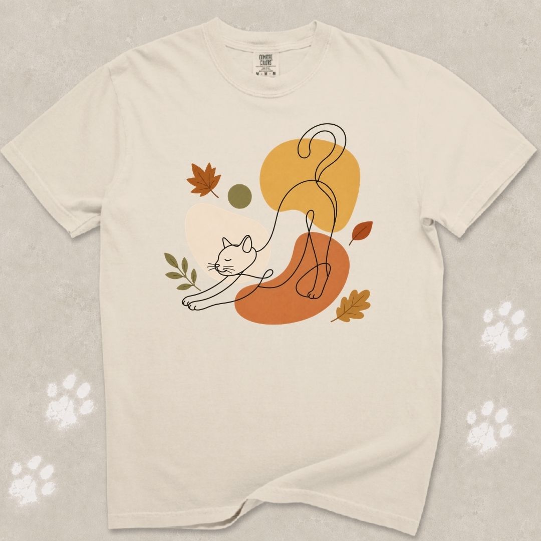 Autumn Stretch Cat T-Shirt