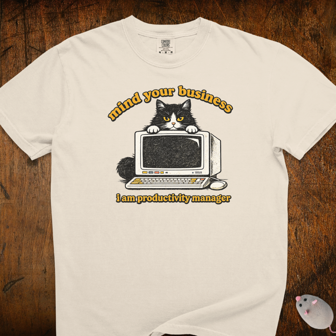 Productivity Manager Cat T-Shirt
