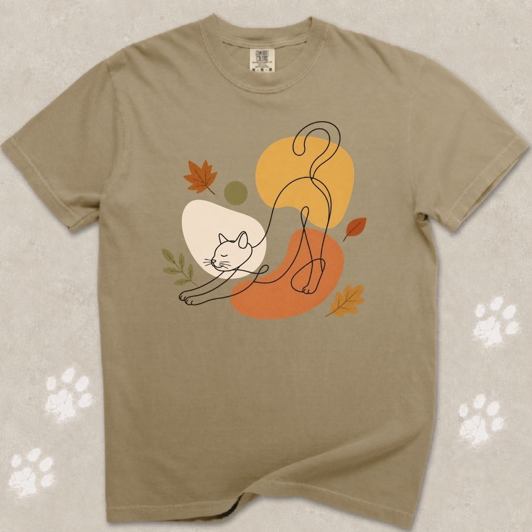 Autumn Stretch Cat T-Shirt