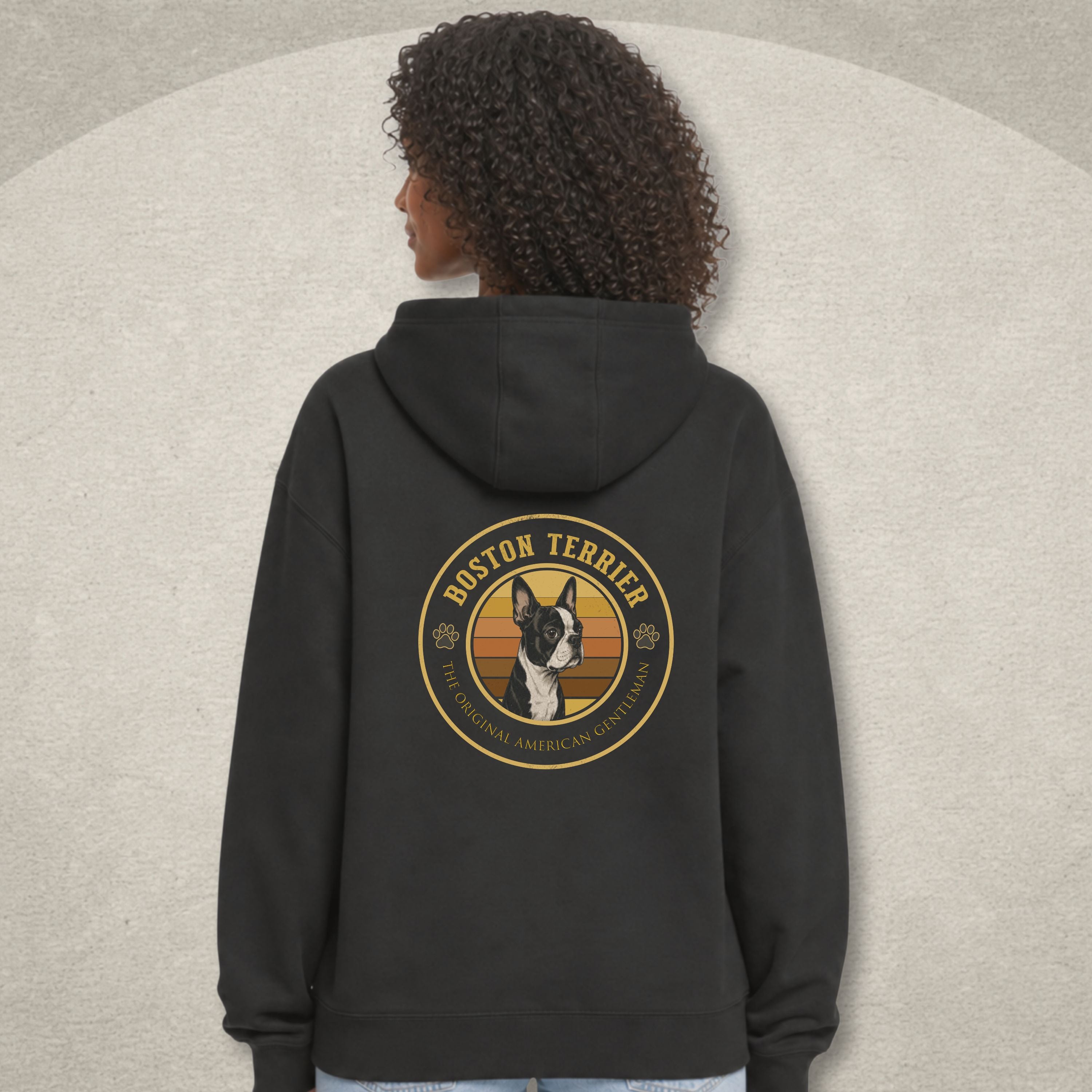 Boston Terrier Badge Hoodie