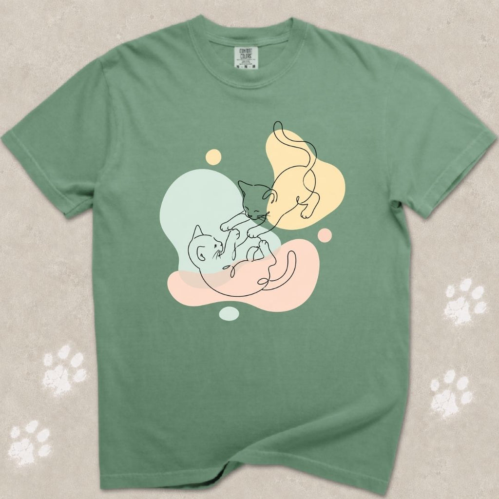 Playful Kittens Silhouette T-Shirt