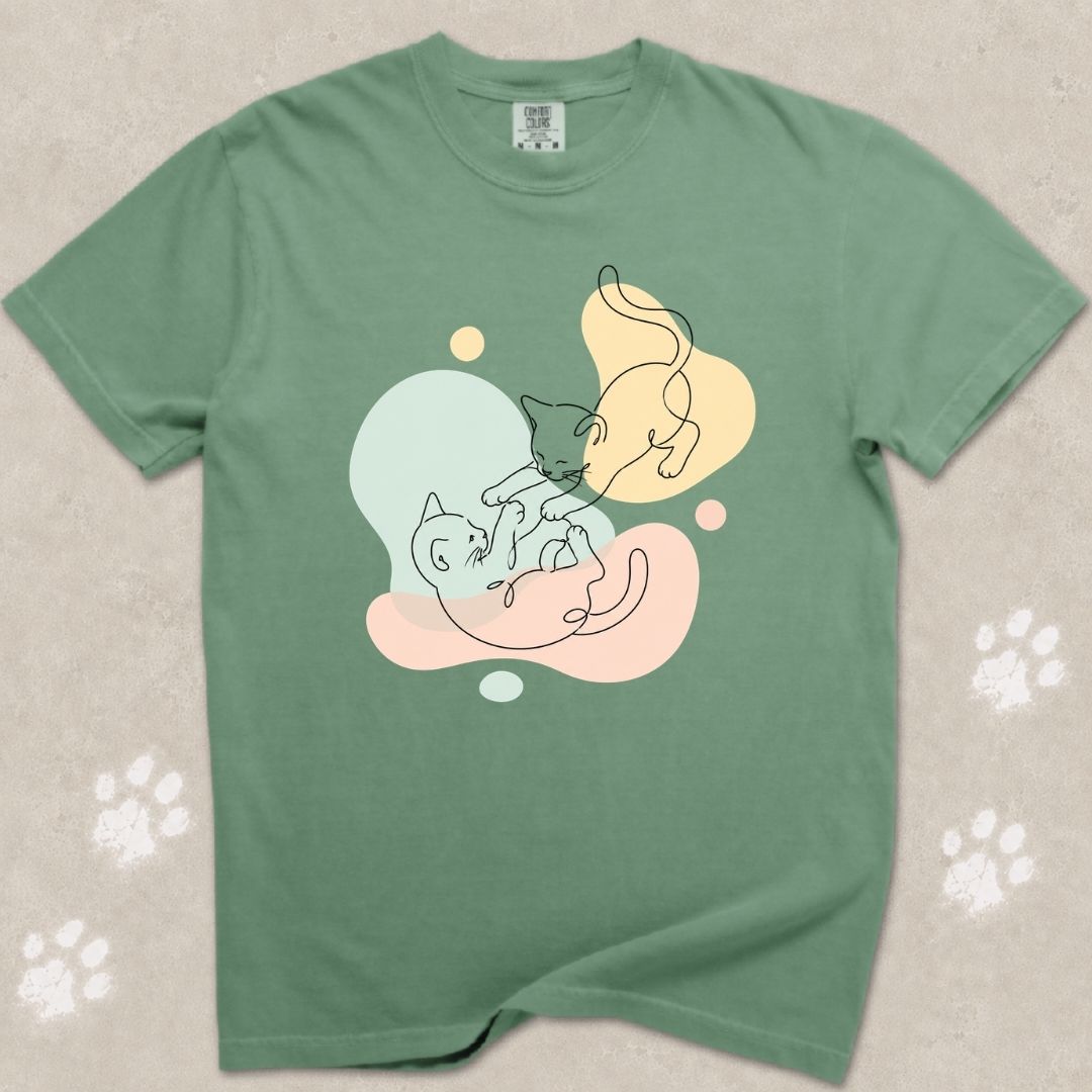 Playful Kittens Silhouette T-Shirt
