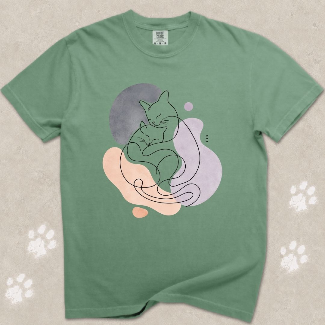 Mother Love Cat Silhouette T-Shirt