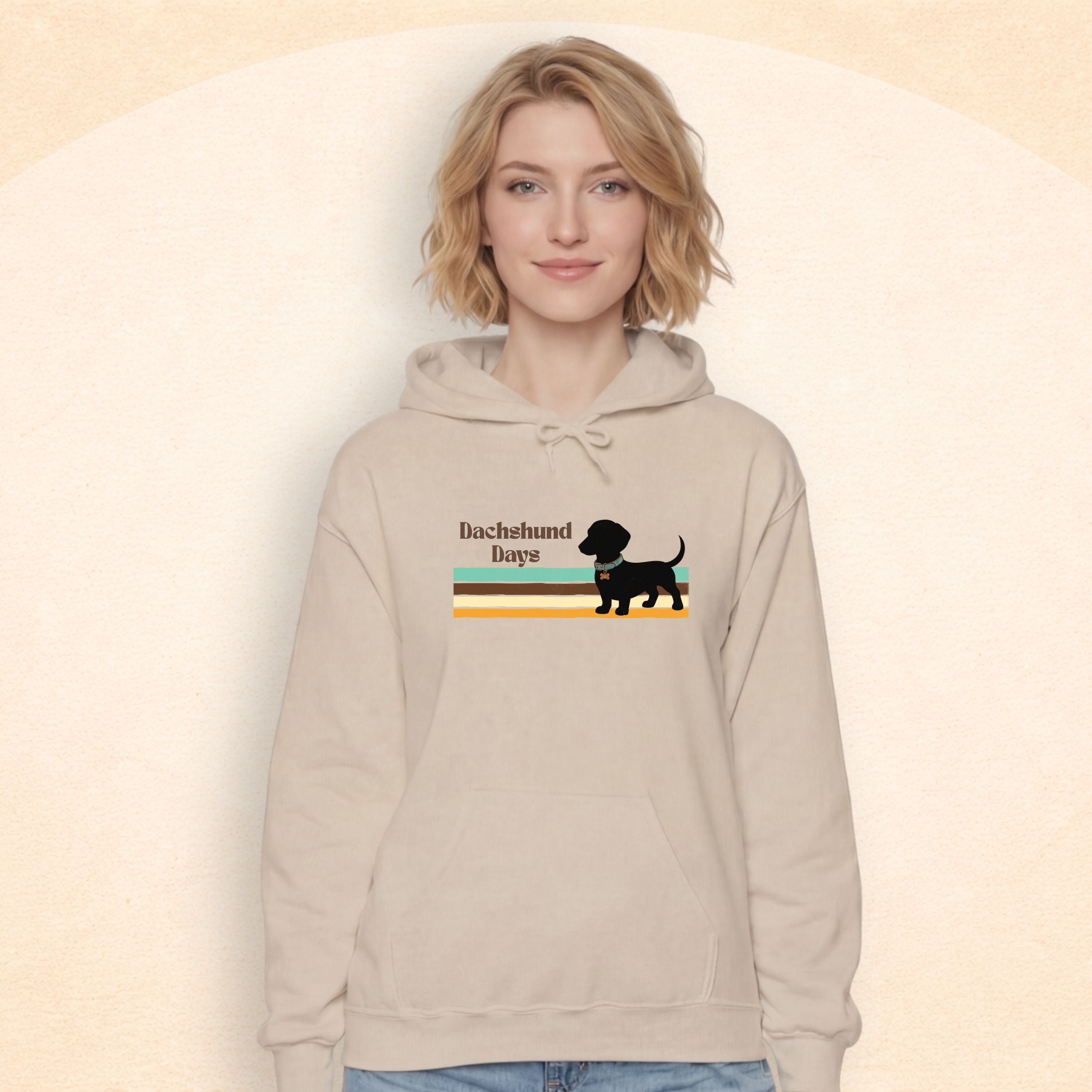 Retro Dachshund Dog Lover Hoodie