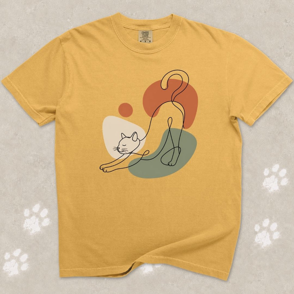 Stretching Cat Silhouette T-Shirt