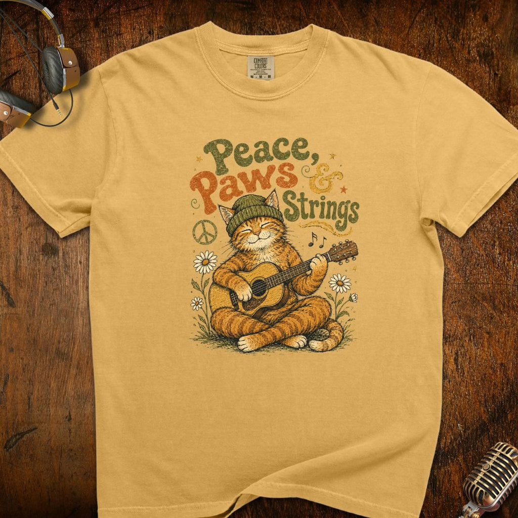 Peace Paws & Strings Cat T-Shirt