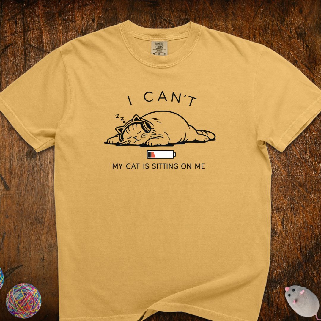 I Can't, My Cat Is Sitting On Me T-Shirt