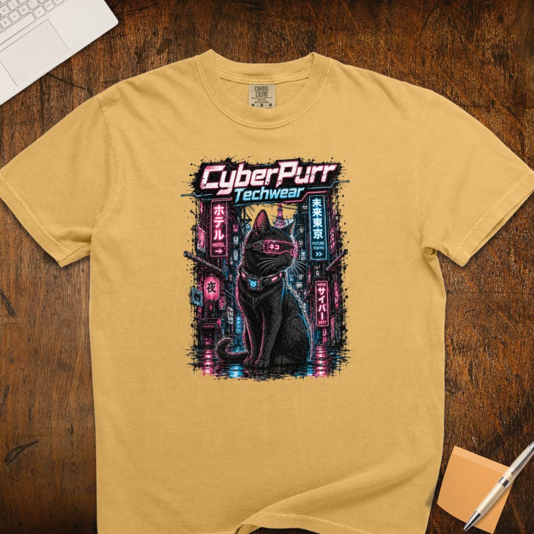 Cyber Purr Cat T-Shirt