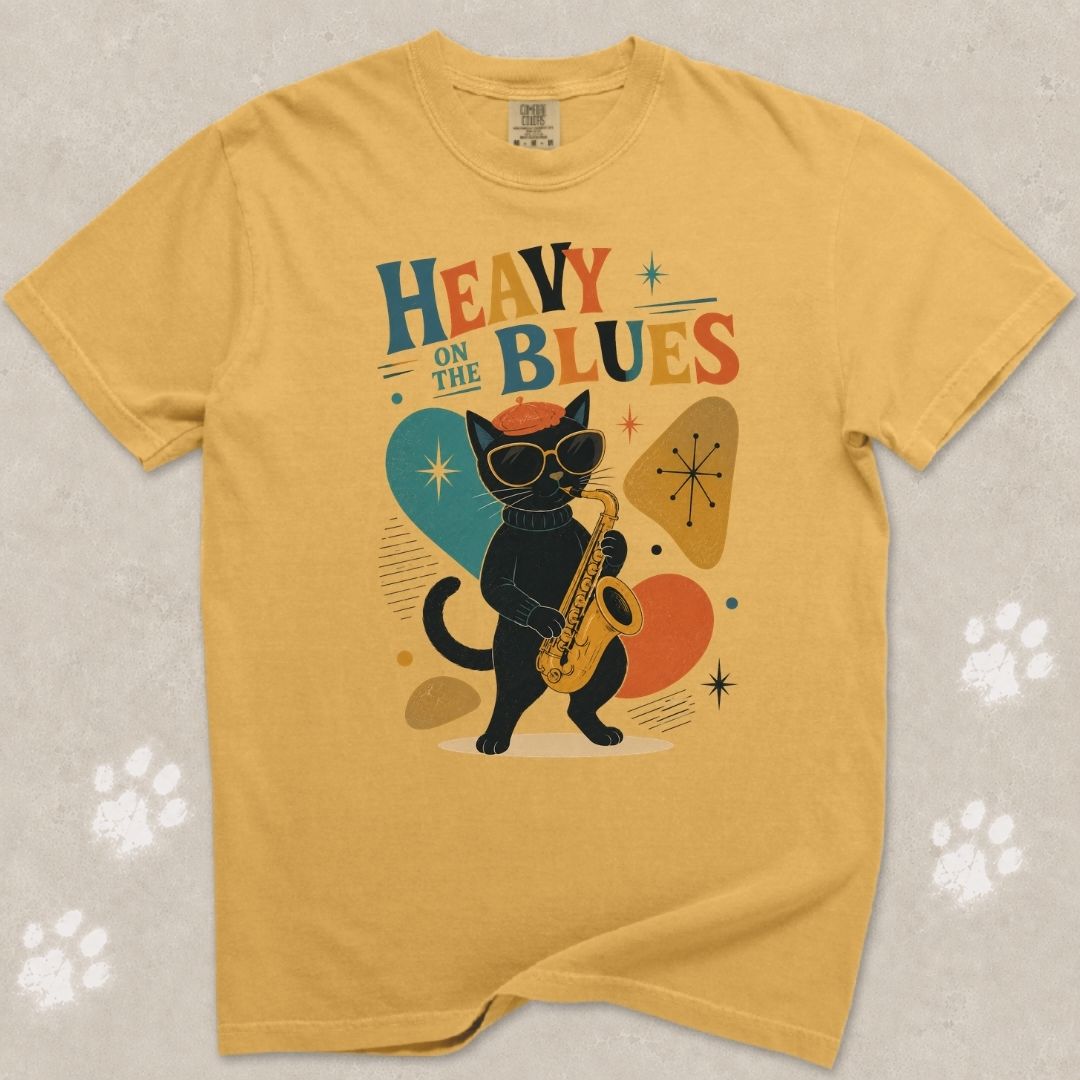 Heavy On The Blues Cat T-Shirt