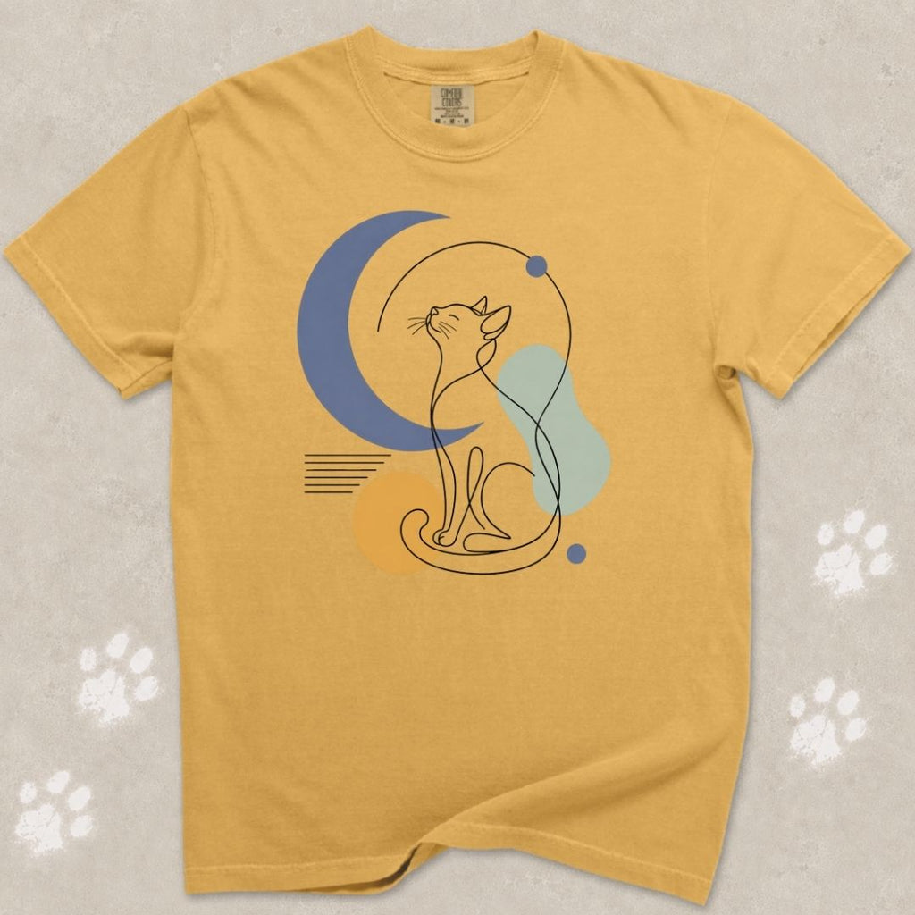 Stargazing Cat Silhouette T-Shirt