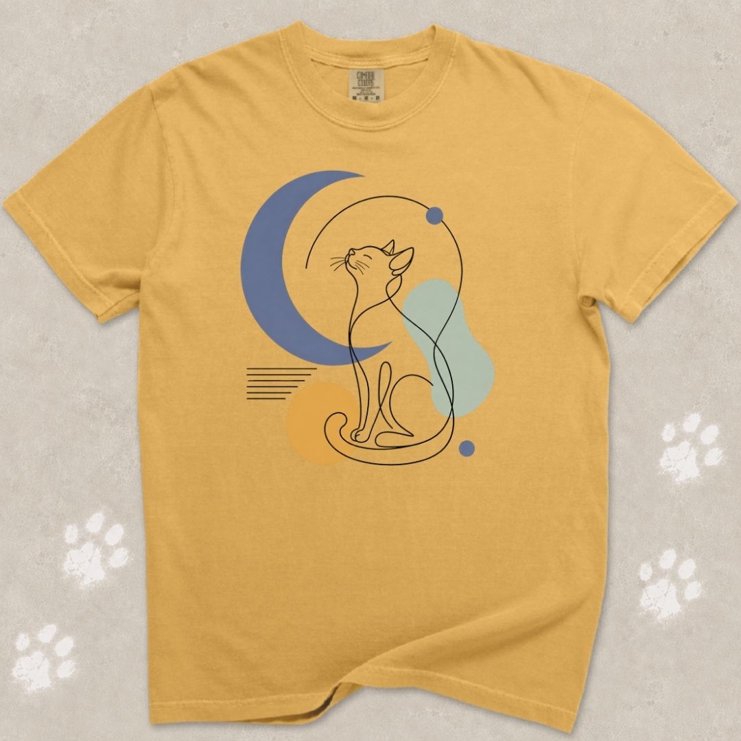 Stargazing Cat Silhouette T-Shirt