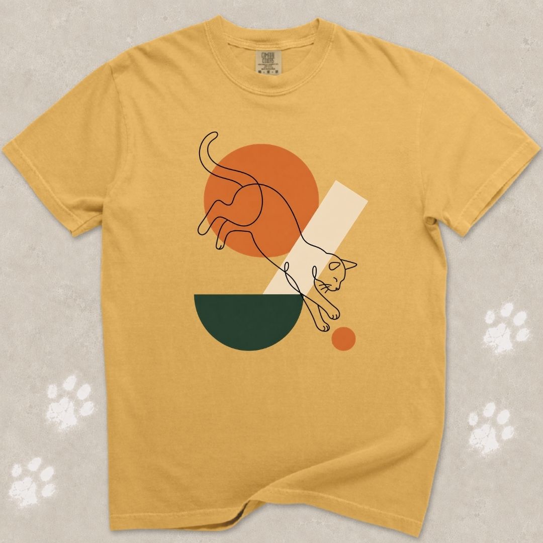 Playful Pounce Cat Silhouette T-Shirt