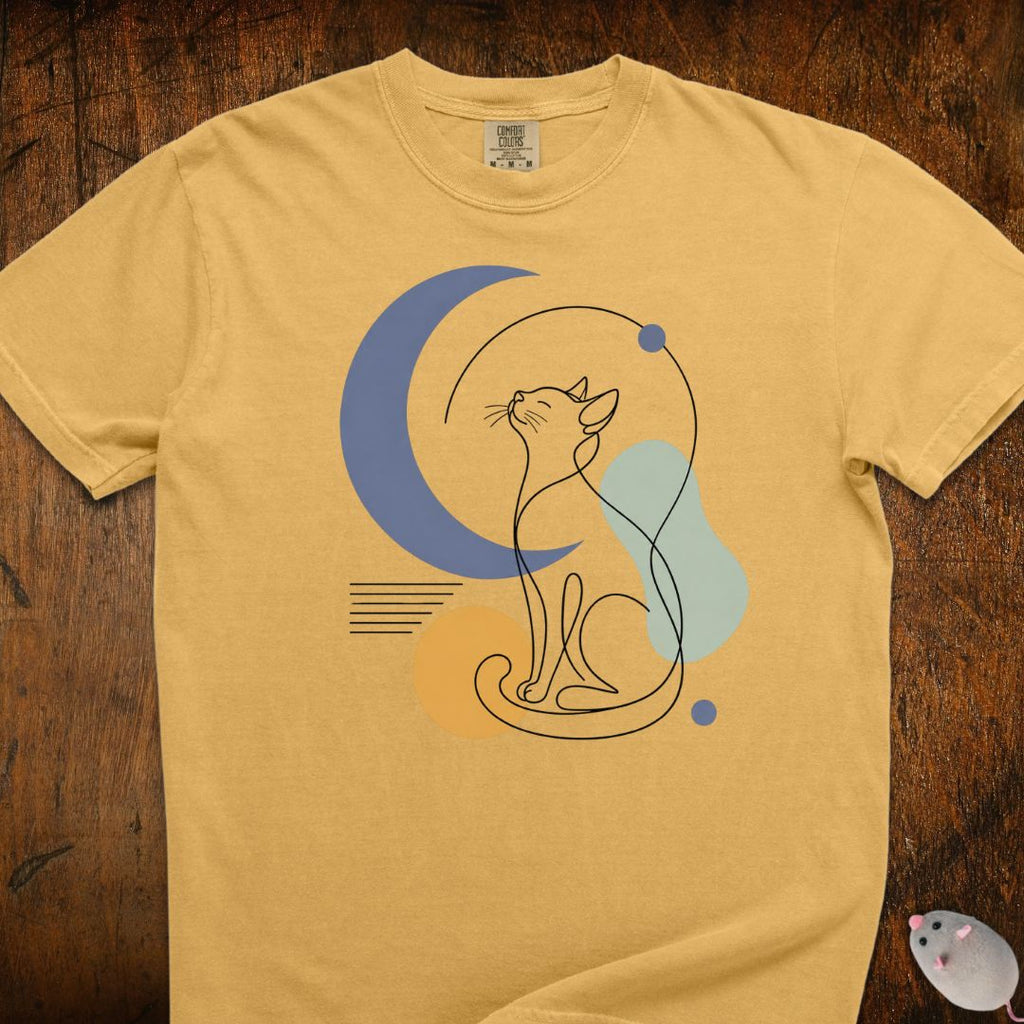 Stargazing Cat Silhouette T-Shirt