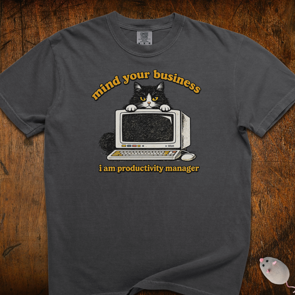 Productivity Manager Cat T-Shirt