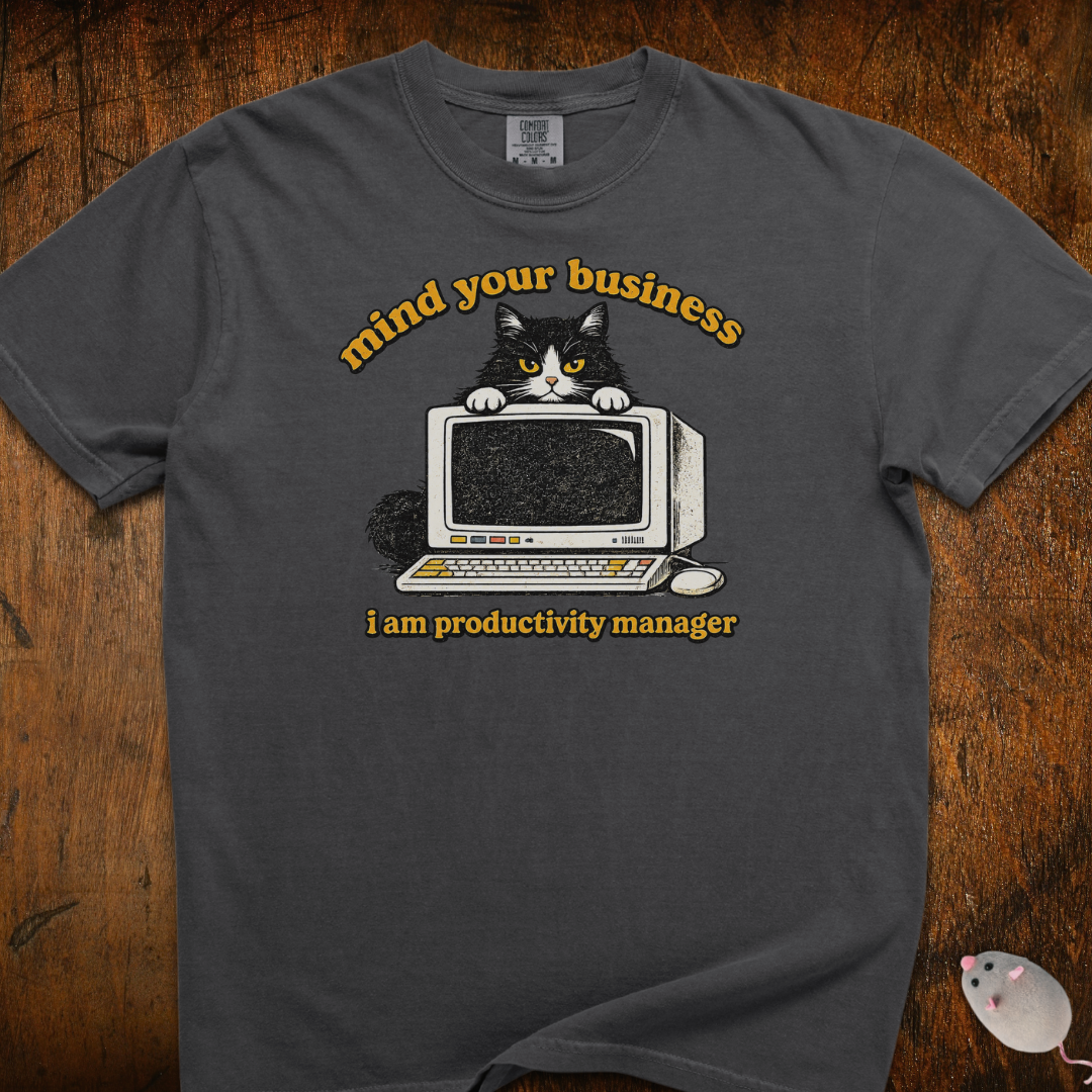 Productivity Manager Cat T-Shirt