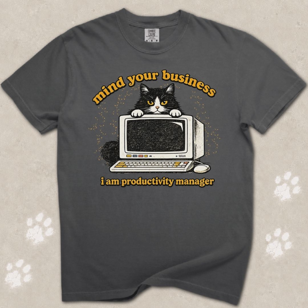 Productivity Manager Cat T-Shirt