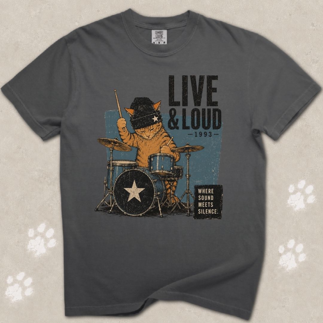 Live & Loud 1993 Cat T-Shirt