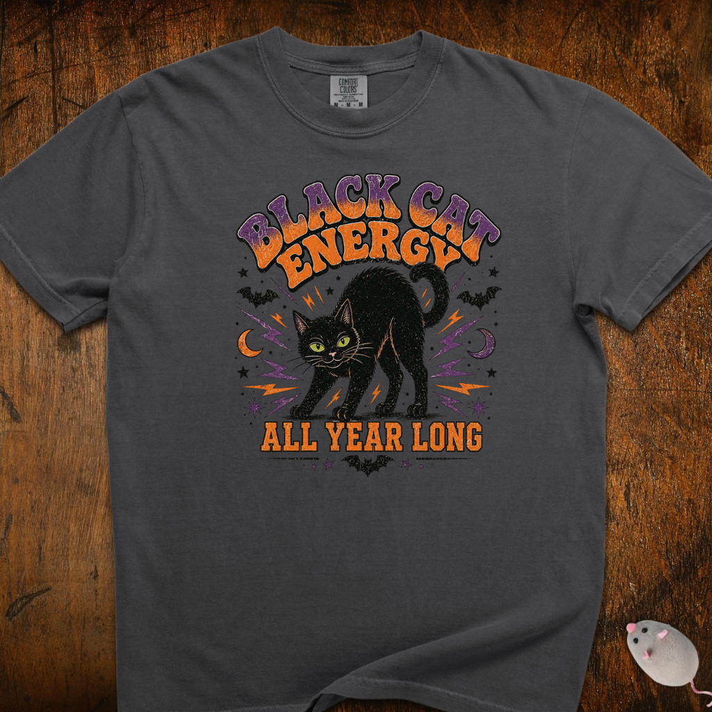 Black Cat Energy All Year Long T-Shirt