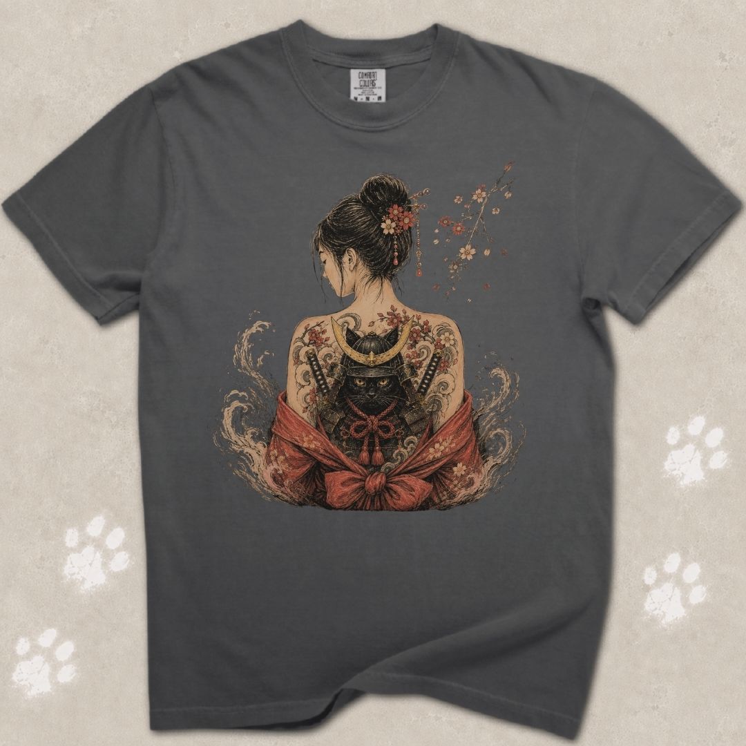 Geisha Cat Tattoo T-Shirt