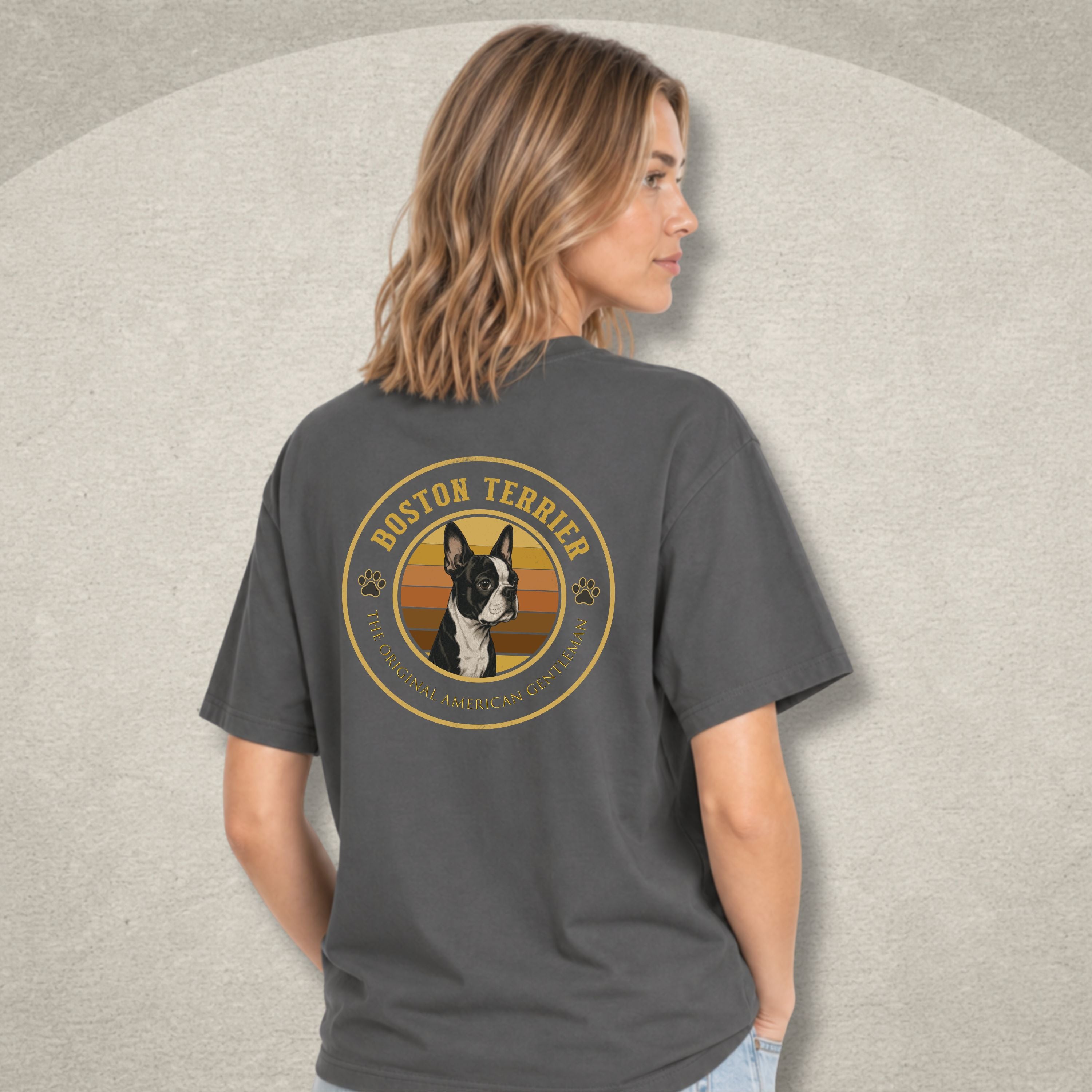 Boston Terrier Badge Tee