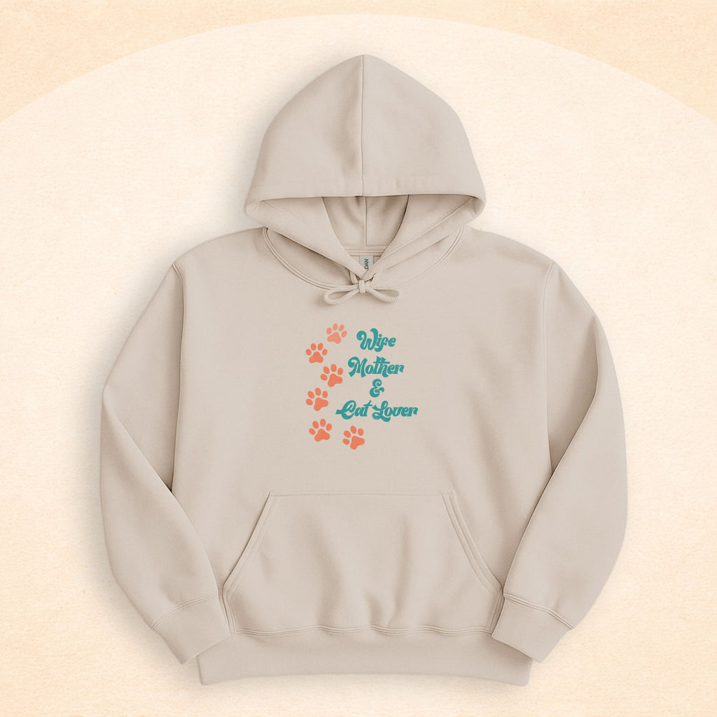 Wife, Mother, And Cat Lover Hoodie