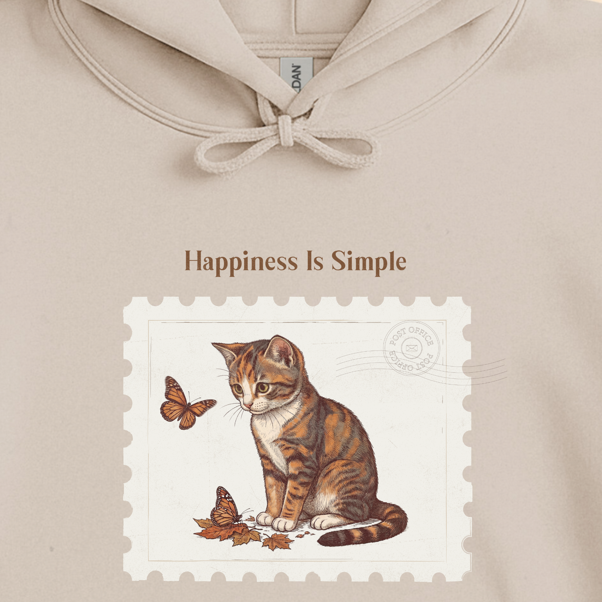 Happiness Is Simple Cat Lover Hoodie