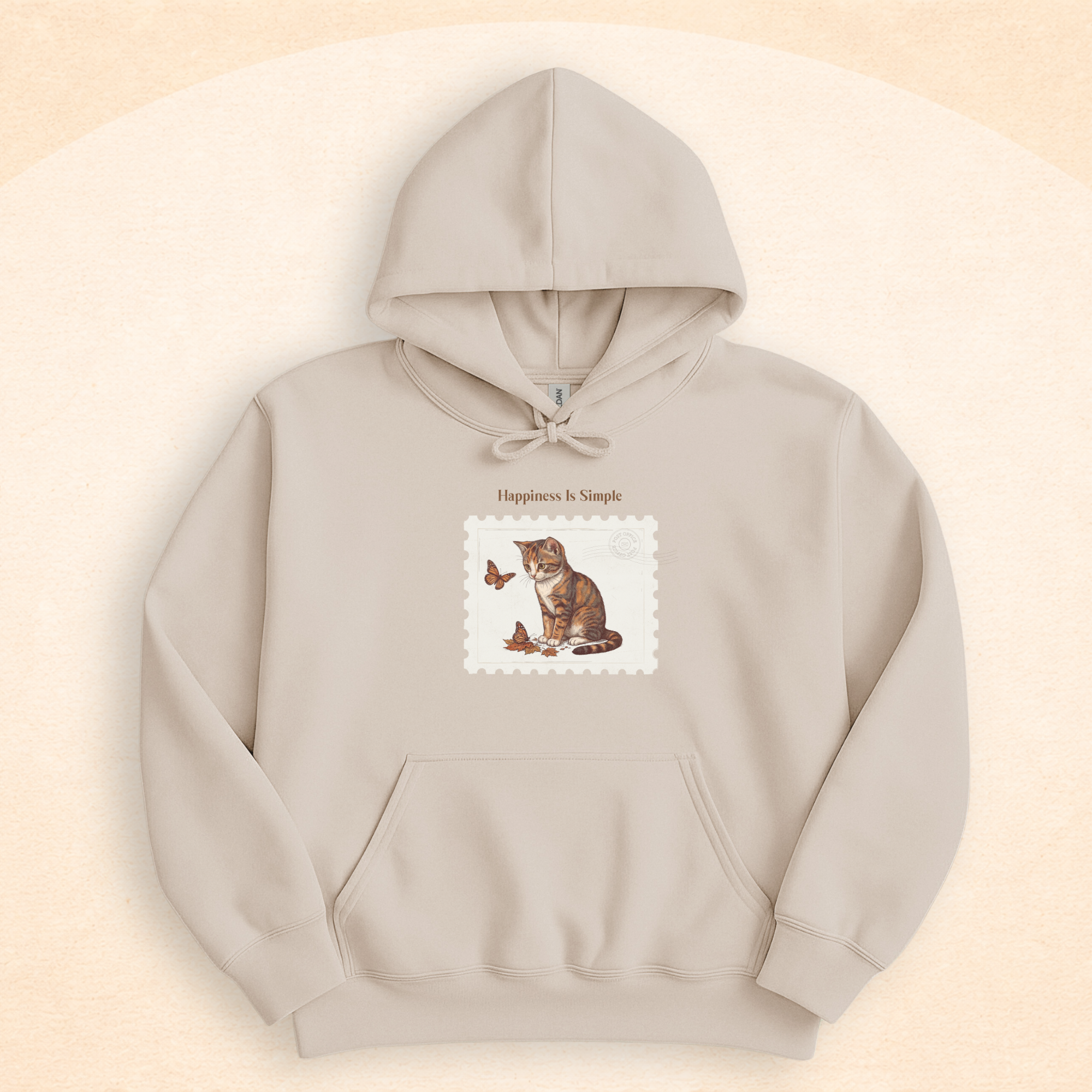 Happiness Is Simple Cat Lover Hoodie
