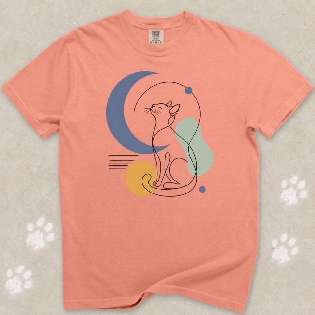 Stargazing Cat Silhouette T-Shirt