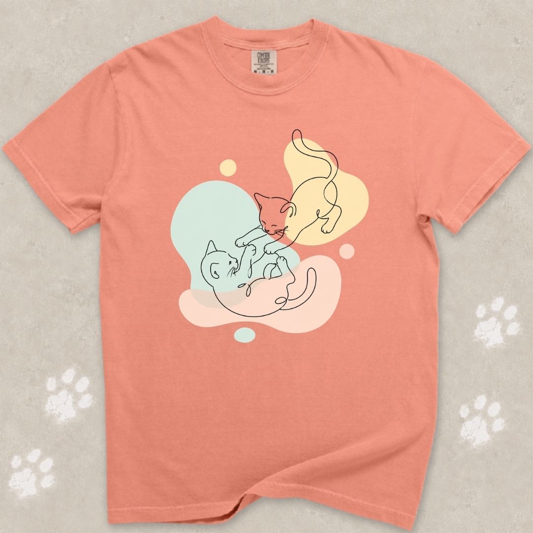 Playful Kittens Silhouette T-Shirt